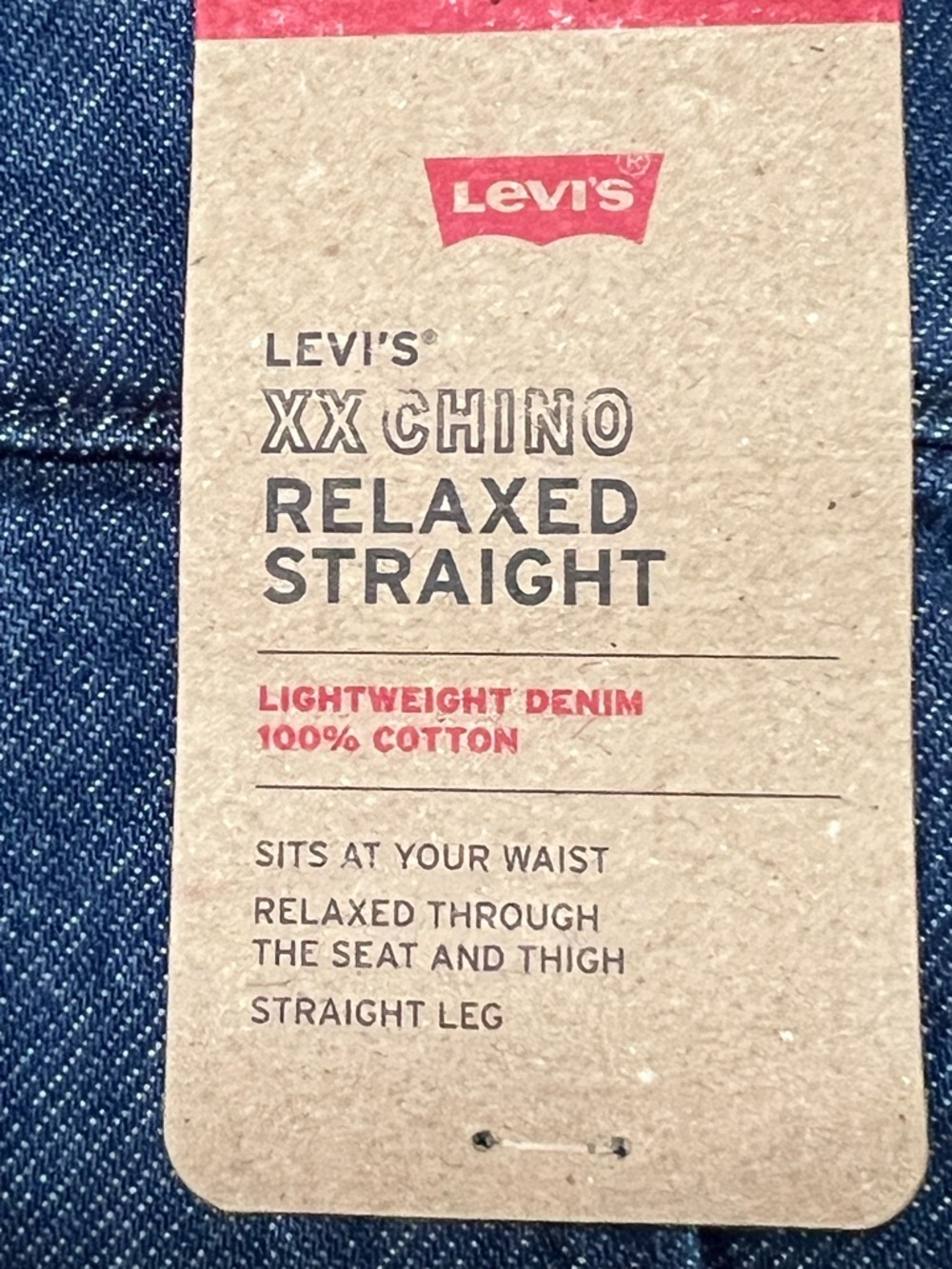 Levi's XX Chino Blue Jeans Relaxed Straight 34 x 34 Dadcore Heritage Minimalist - Picture 5 of 12